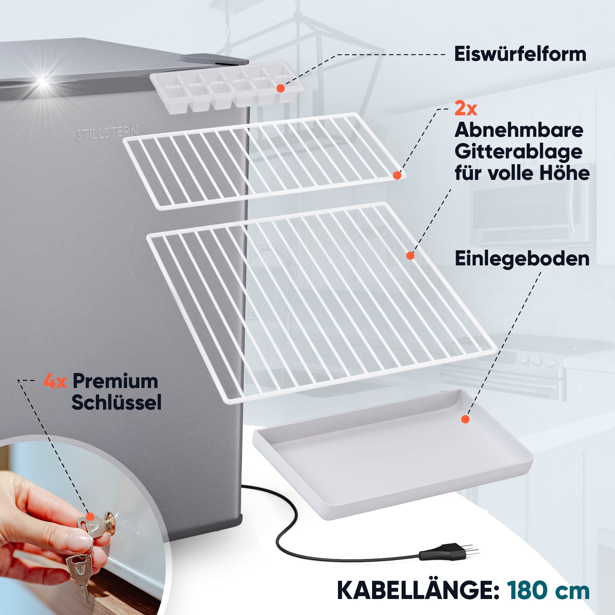 Mini-Gefrierschrank 42 L