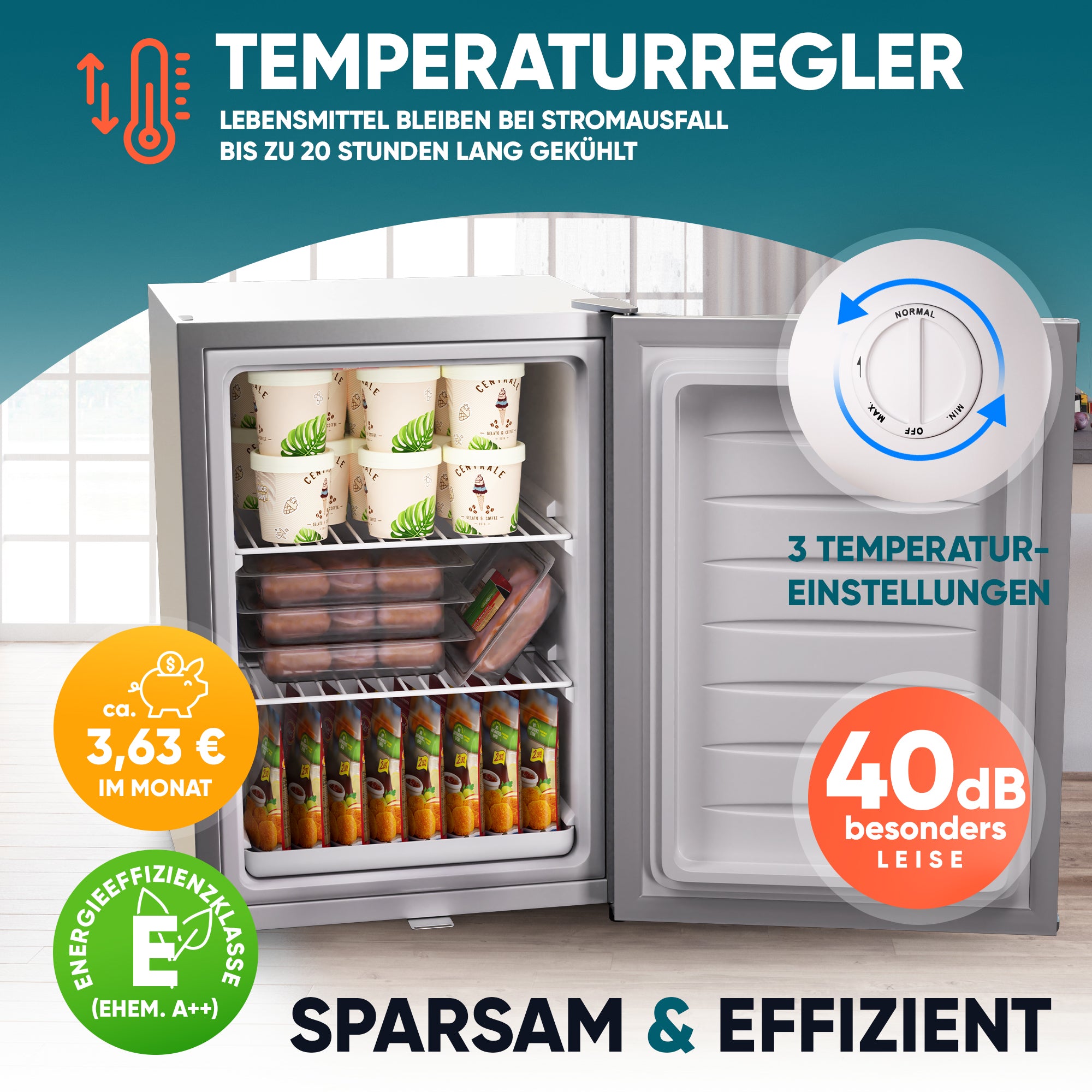 Mini-Gefrierschrank 42 L