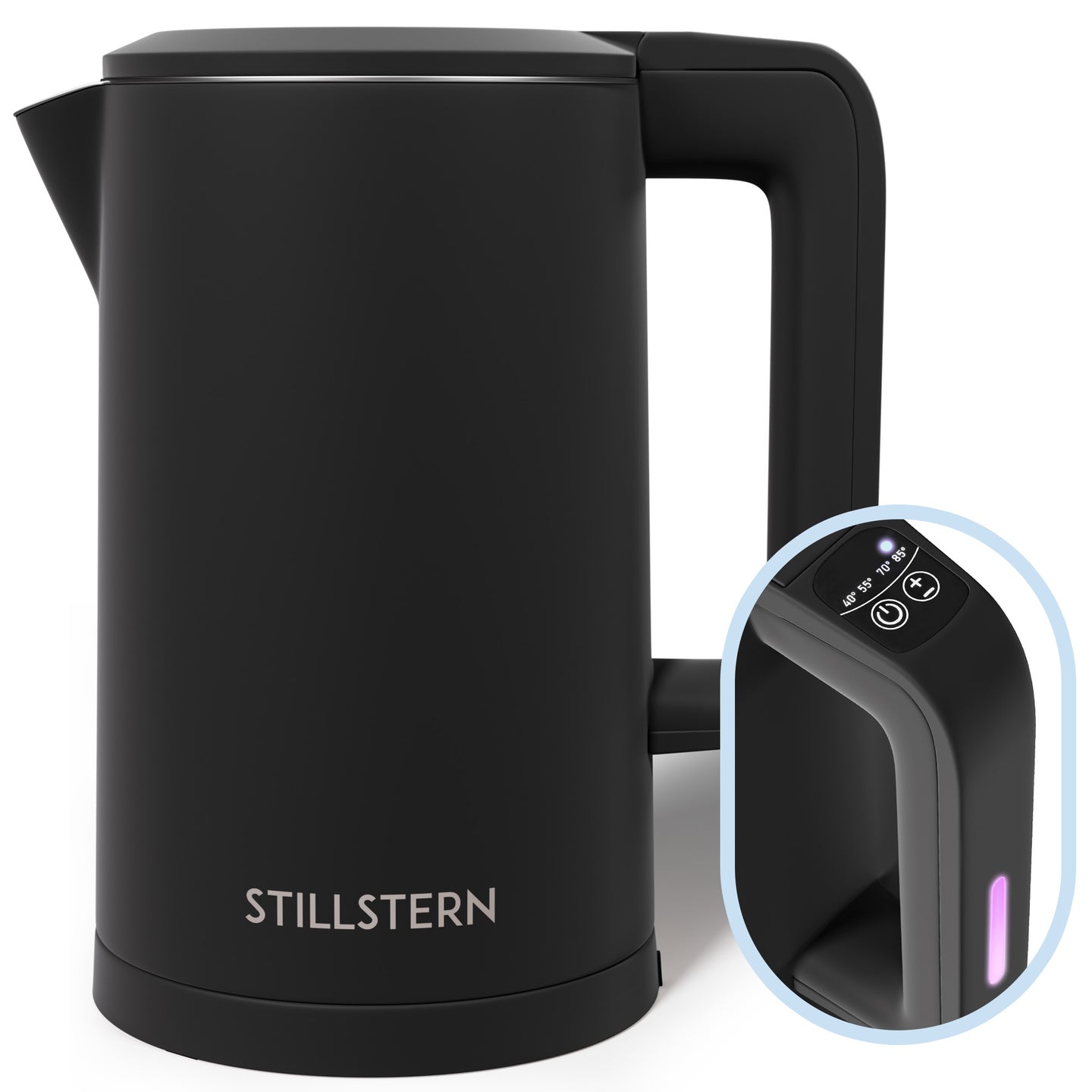 Wasserkocher Digital 1,7 L mit Temperaturwahl