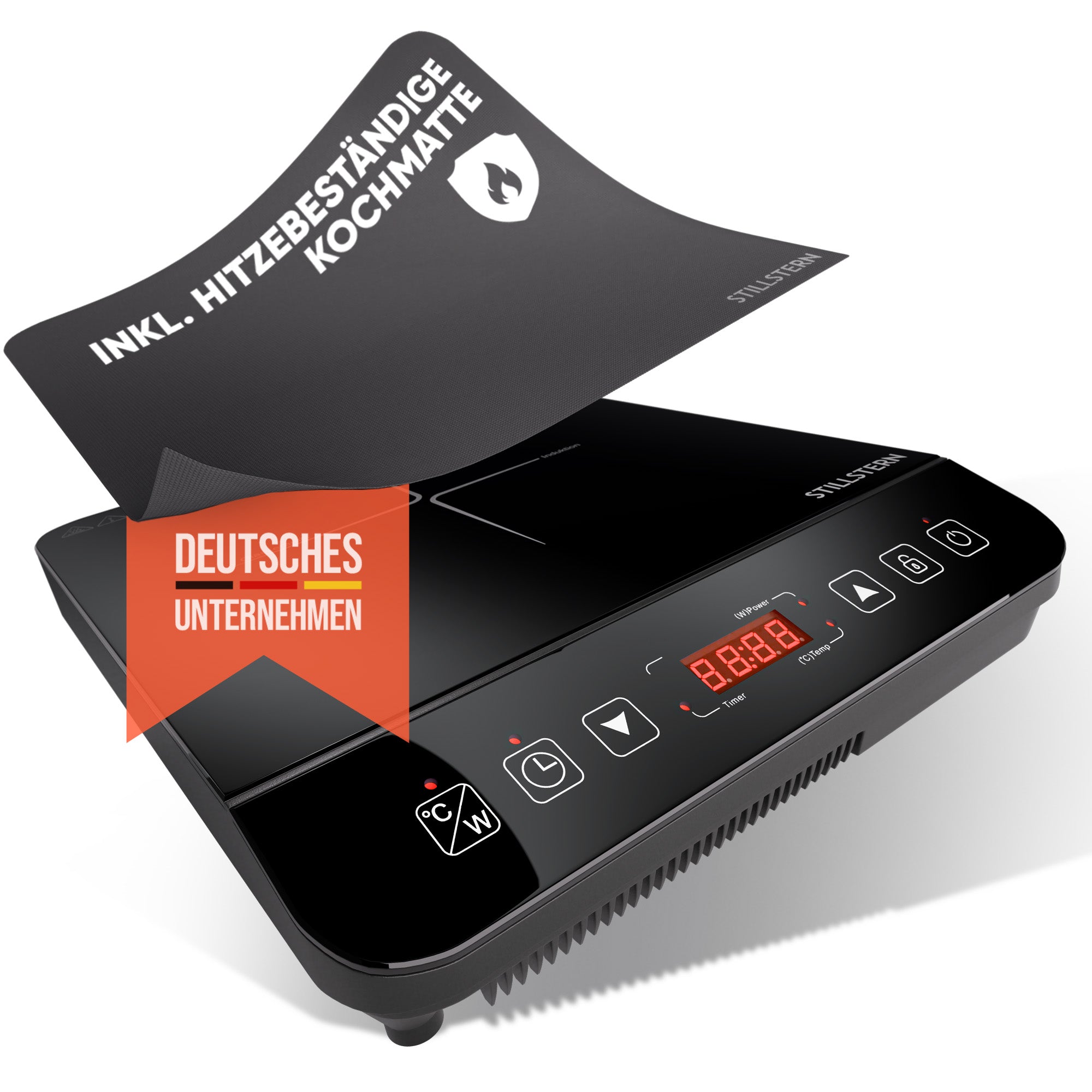 Induktionskochplatte 2100 W – 1 Zone, Timer, Touch