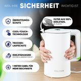 Wasserkocher mit Edelstahl Filter & Trockenlaufschutz 1,7L