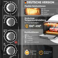Mini-Backofen mit Umluft - Mechanisch 45 L