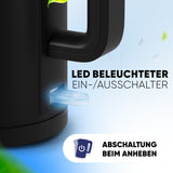 Wasserkocher mit Edelstahl Filter & Trockenlaufschutz 1,7L