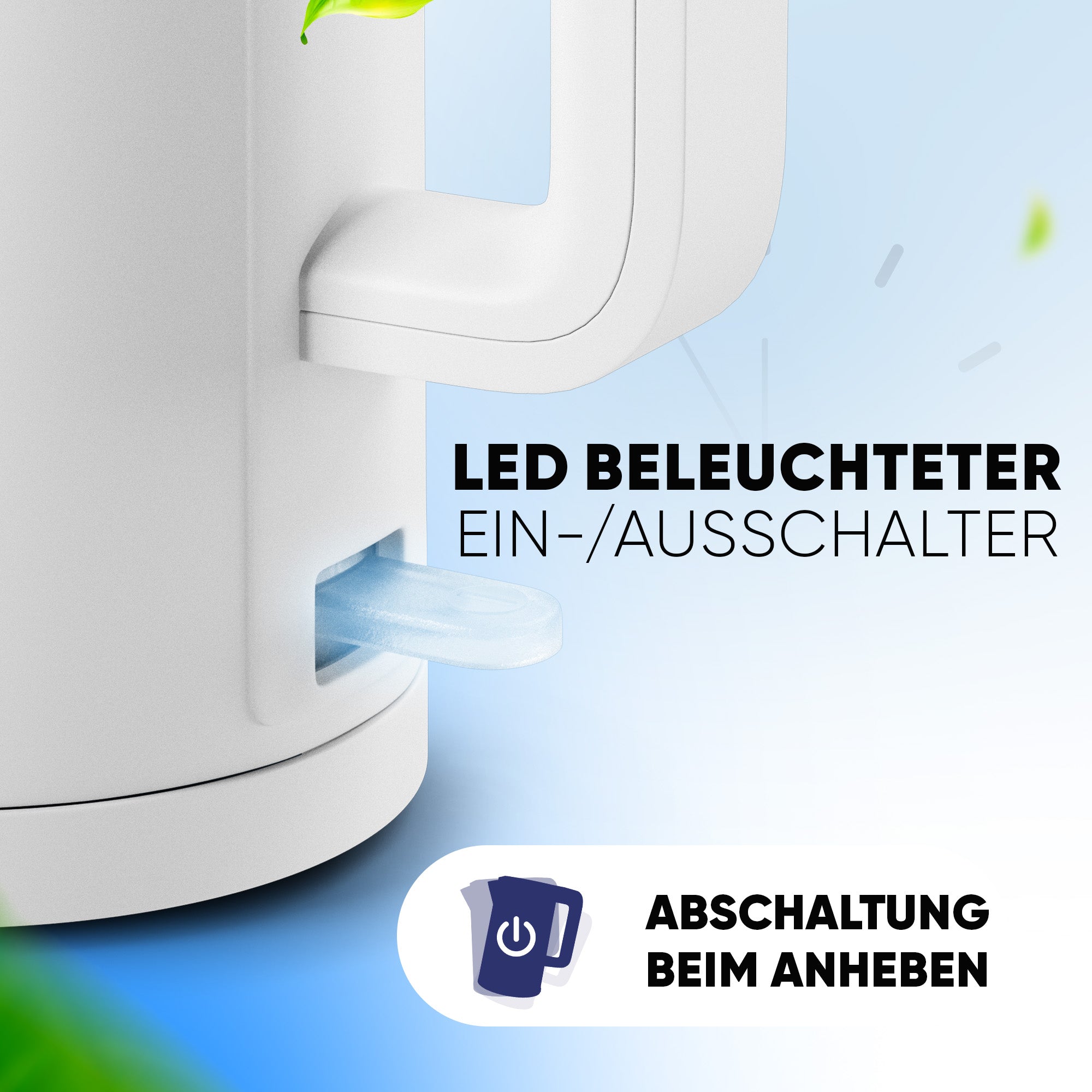 Wasserkocher mit Edelstahl Filter & Trockenlaufschutz 1,7L
