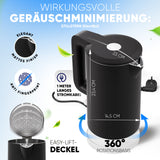 Wasserkocher mit Edelstahl Filter & Trockenlaufschutz 1,7L