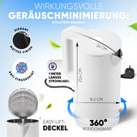 Wasserkocher mit Edelstahl Filter & Trockenlaufschutz 1,7L