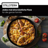 Stillstern Pizzablech rund Antihaftbeschichtet (32cm) für Minibacköfen und Öfen