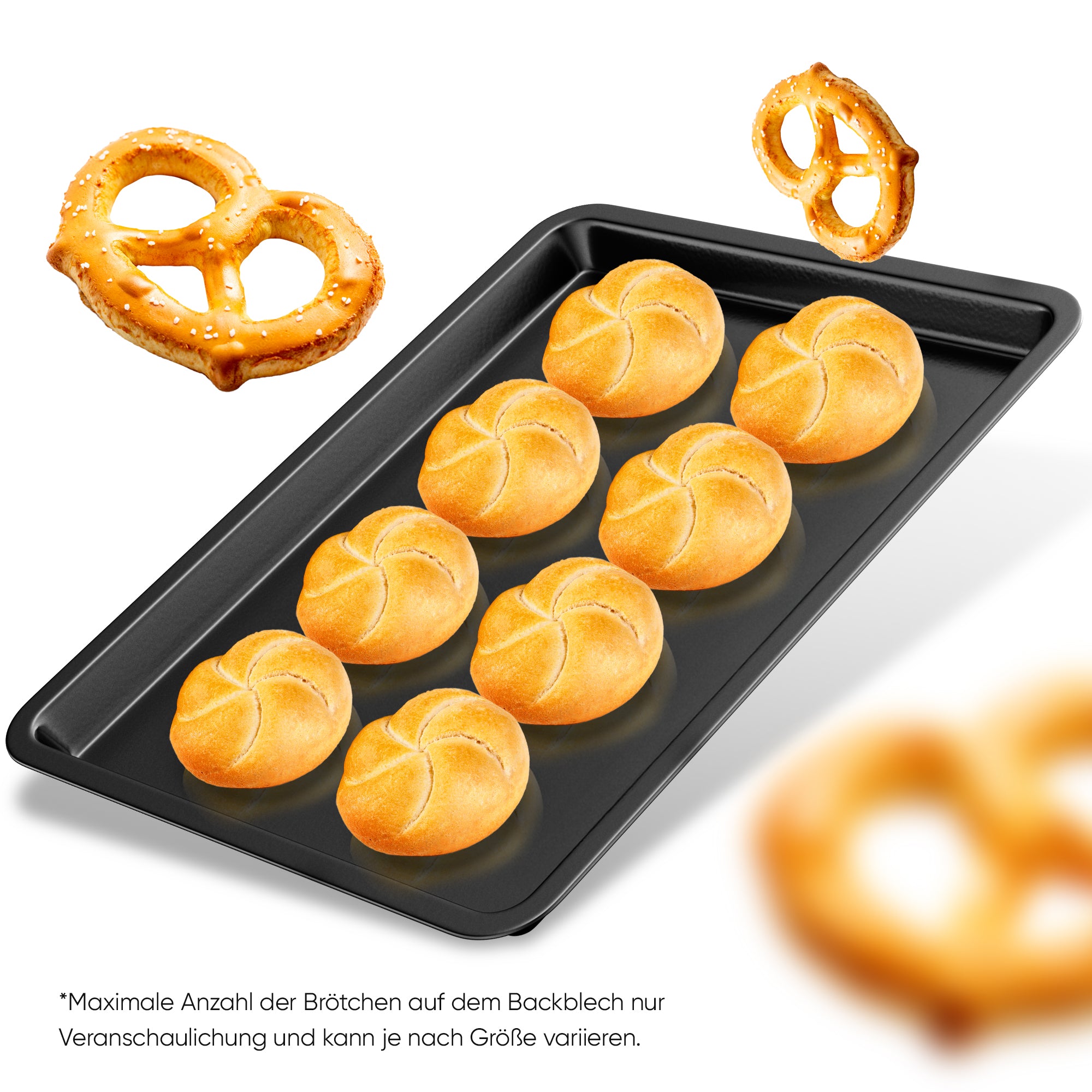 Backblech für Stillstern 45L Minibackofen MB45-LED 2G (1101), MB45-MX 2G (1176) & MB45-KP 2G (1485) – Gerade Oberfläche
