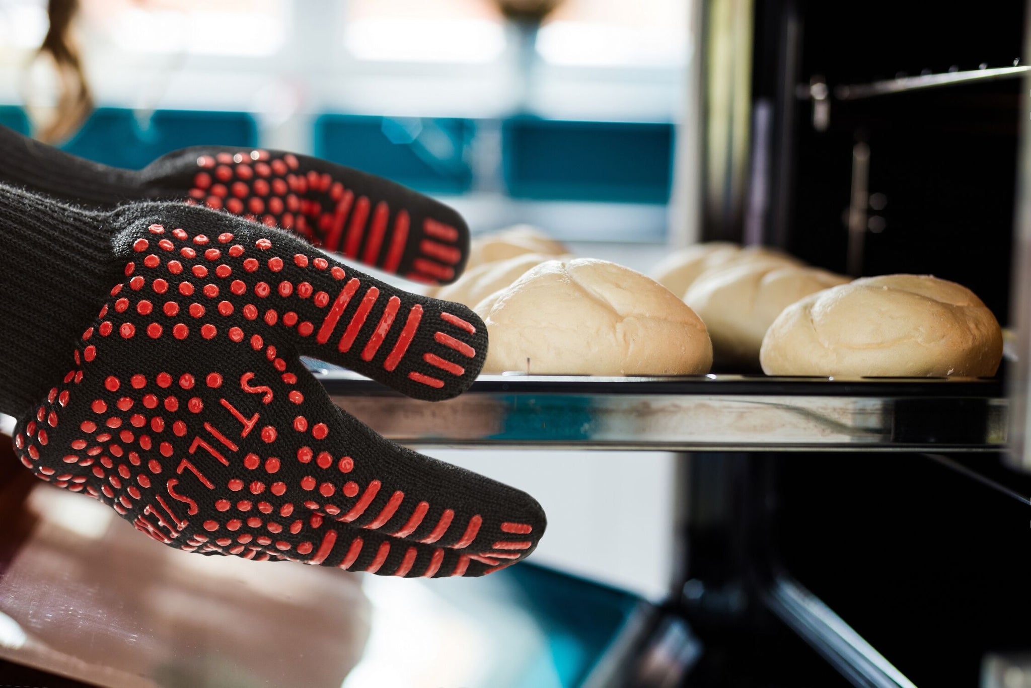 Grillhandschuhe hitzebeständig bis 500°C aus Aramidfasern