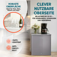 Mini Gefrierschrank klein & leise 31L silber