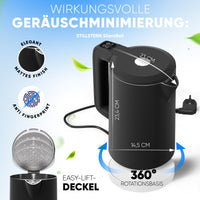 Wasserkocher Digital 1,7 L mit Temperaturwahl