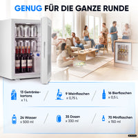 Mini-Kühlschrank 40 L – Lautlos - Standard- oder Glastür