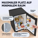 Mini-Kühlschrank 40 L – Lautlos - Standard- oder Glastür