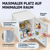 Mini-Kühlschrank 40 L – Lautlos - Standard- oder Glastür