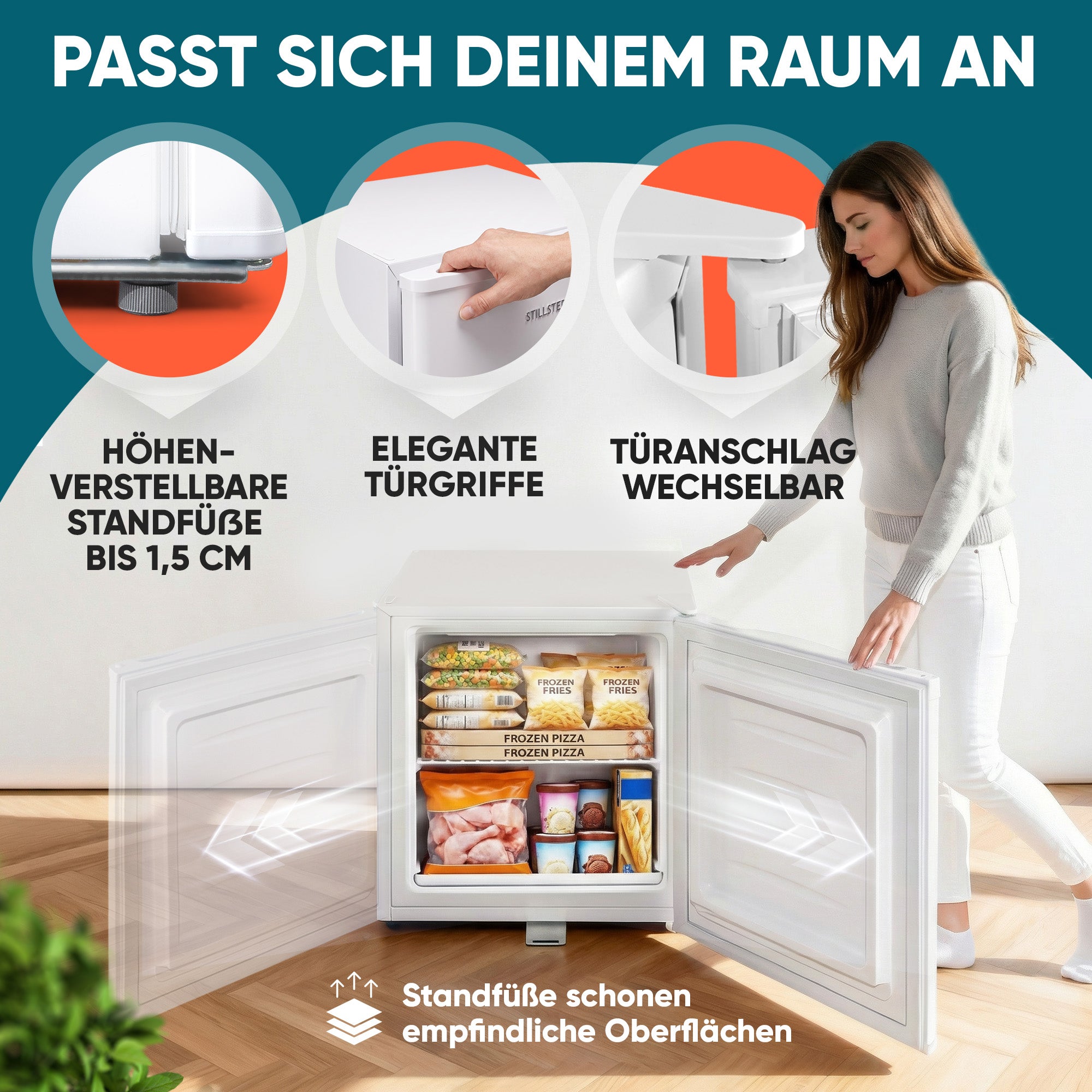 Mini Gefrierschrank klein & leise 31L weiss