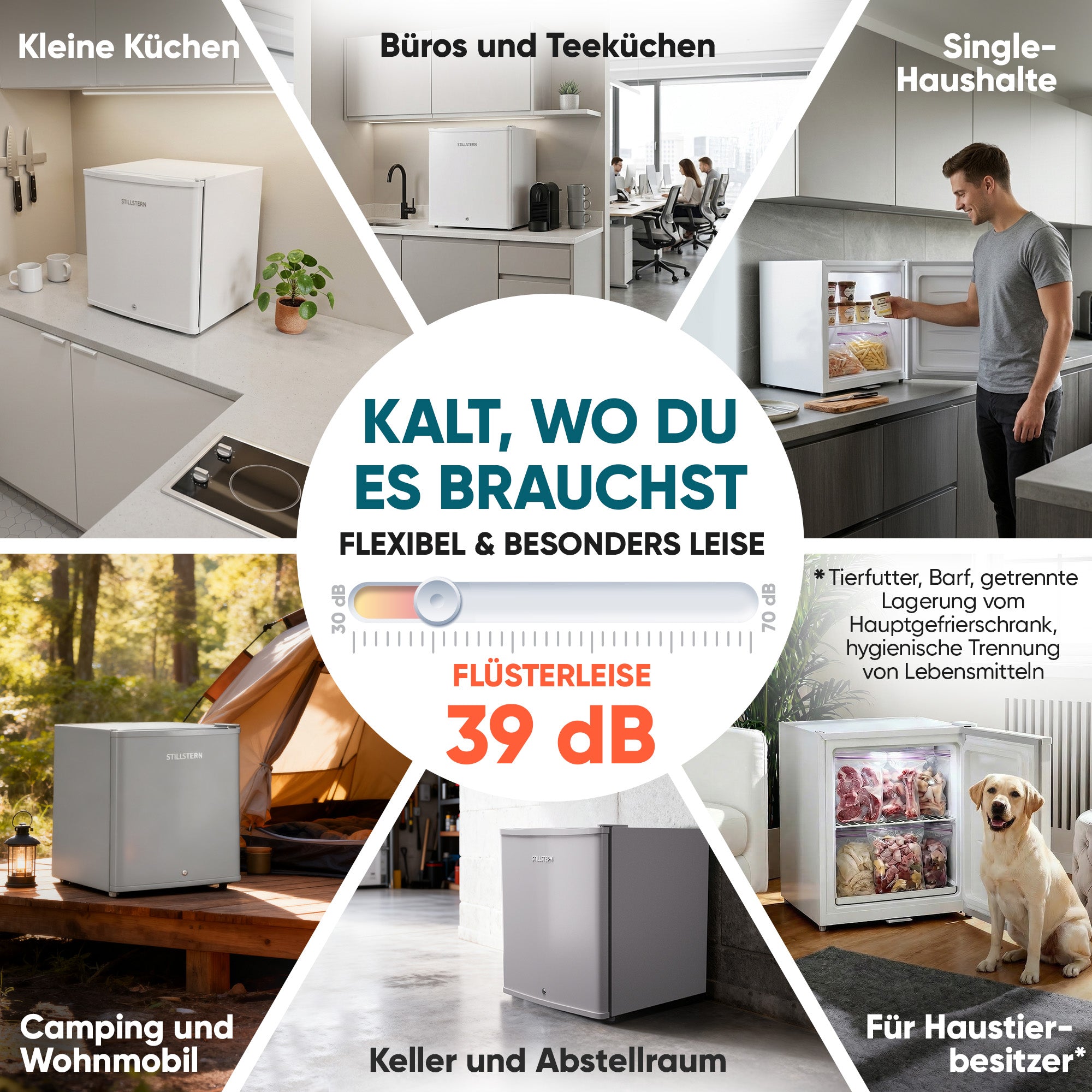 Mini Gefrierschrank klein & leise 31L weiss