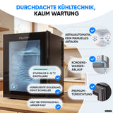 Mini-Kühlschrank 40 L – Lautlos - Standard- oder Glastür