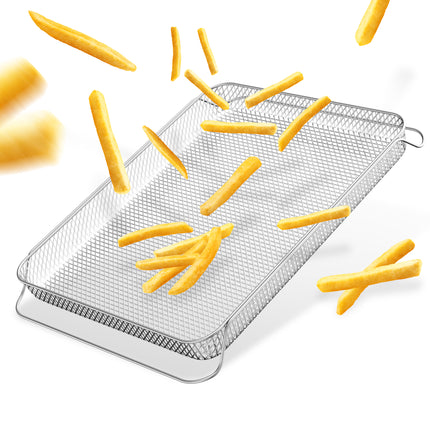 Original Airfryer-Einsatz für Stillstern 35L Minibackofen (geeignet für: MB35-MX 2G - 1184 & MB35-LED 2G - 1160), Airfryer-Backblech, Airfryer-Rost