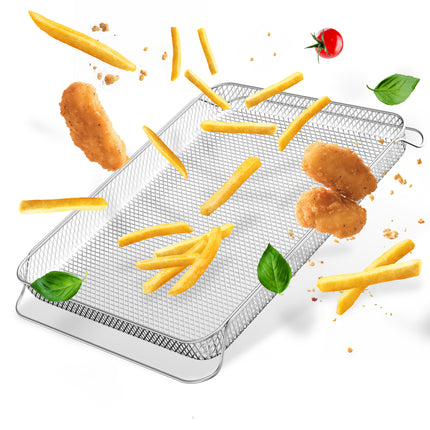 Original Airfryer-Einsatz für Stillstern 35L Minibackofen (geeignet für: MB35-MX 2G - 1184 & MB35-LED 2G - 1160), Airfryer-Backblech, Airfryer-Rost