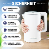 Wasserkocher Digital 1,7 L mit Temperaturwahl