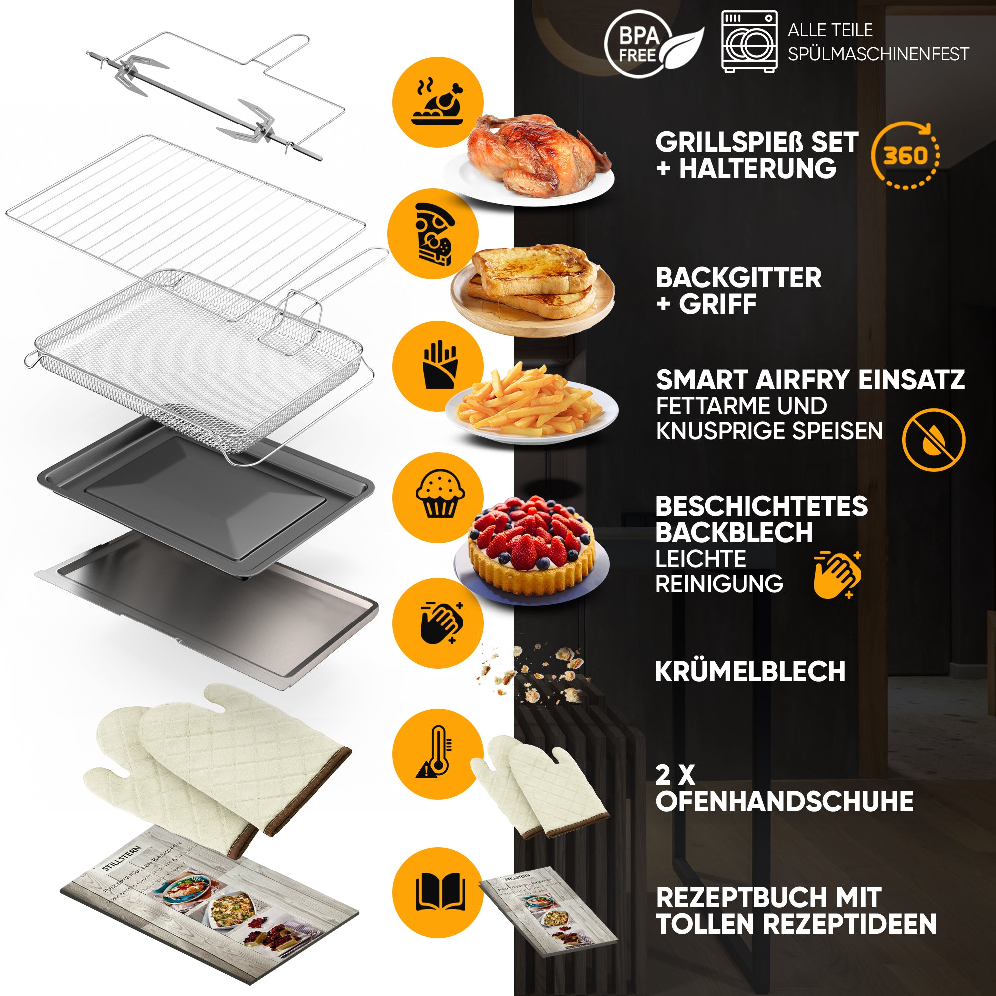Mini-Backofen mit Umluft - Digital 35 L