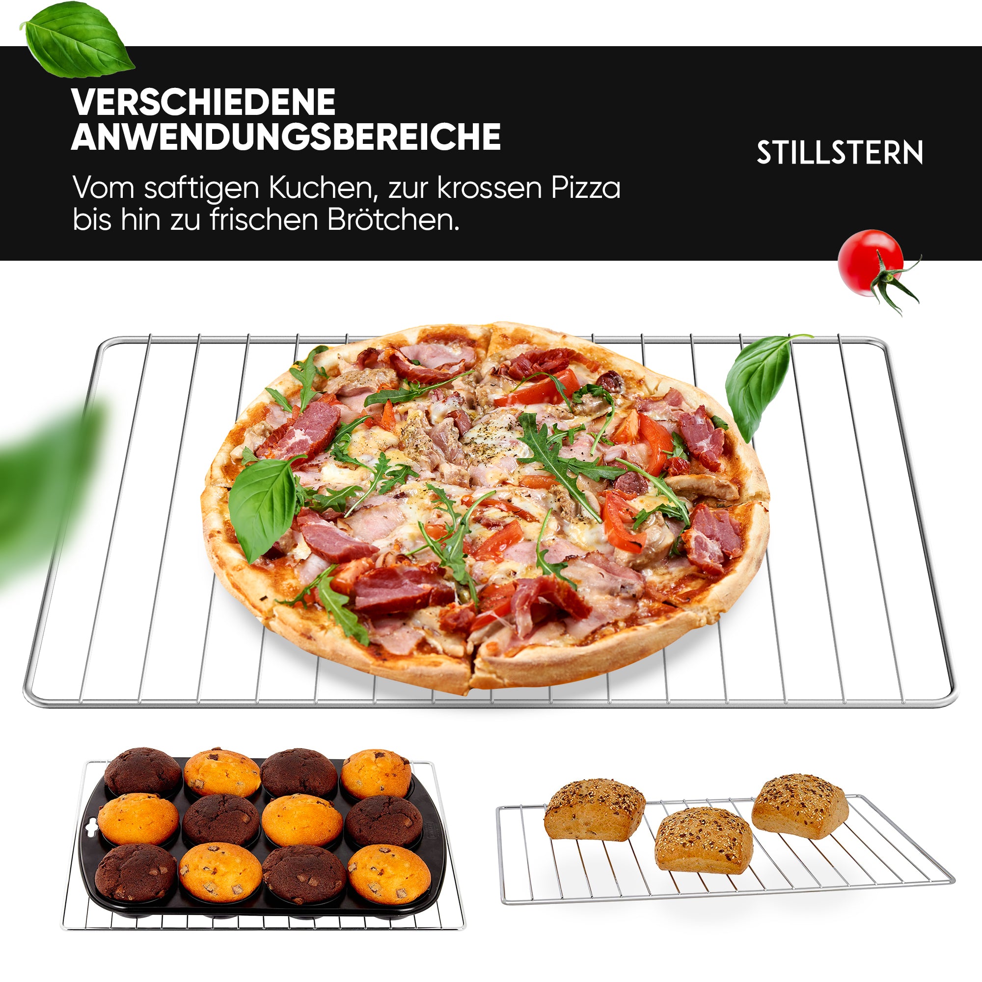 Grillrost für Stillstern 45L Minibackofen (geeignet für: MB45-LED 2G - 1101, MB45-MX 2G - 1176 und MB45-KP 2G - 1485)