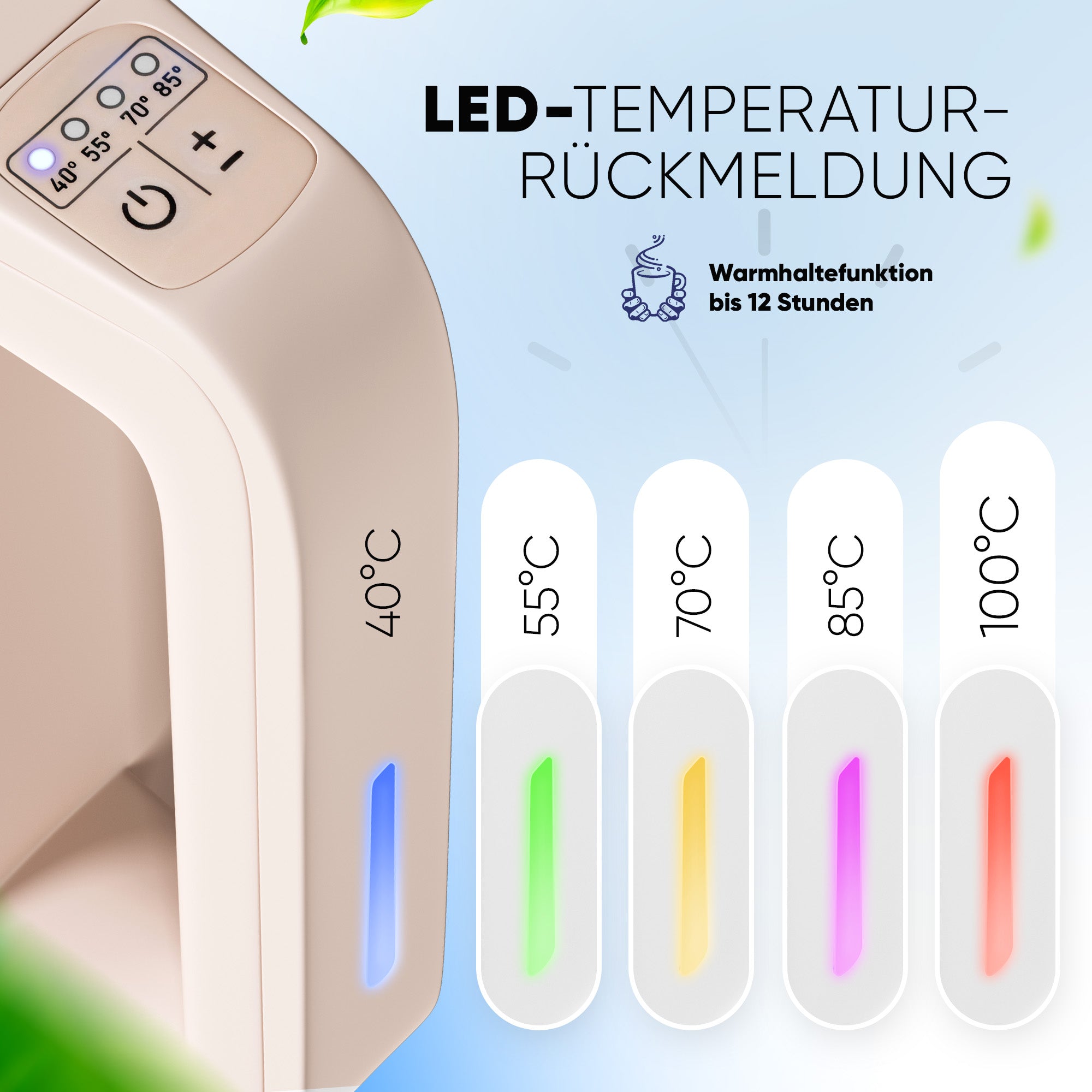 Design-Wasserkocher, Temperaturwahl, Warmhaltefunktion, 2.200 Watt, 1,5 l -  Ihr Elektronik-Versand in der Schweiz