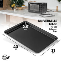 Backblech für Stillstern 45L Minibackofen MB45-LED 2G (1101), MB45-MX 2G (1176) & MB45-KP 2G (1485) – Gerade Oberfläche