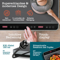 Doppel-Induktionskochfeld 3600 W – 2 Zonen, Timer, Touch