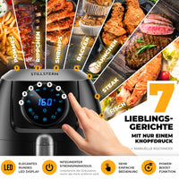 Heißluftfritteuse 5 L – digital, 1800 W, LED-Touch