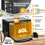 Mini-Backofen mit Umluft - Mechanisch 60 L