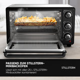 Original Airfryer-Einsatz für Stillstern 25L Minibackofen (geeignet für: MB25-MX 2G - 1190), Airfryer-Backblech, Airfryer-Rost