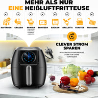 Heißluftfritteuse 5 L – digital, 1800 W, LED-Touch