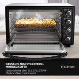 Original Airfryer-Einsatz für Stillstern 35L Minibackofen (geeignet für: MB35-MX 2G - 1184 & MB35-LED 2G - 1160), Airfryer-Backblech, Airfryer-Rost