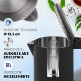 Wasserkocher Digital 1,7 L mit Temperaturwahl
