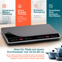 Doppel-Induktionskochfeld 3600 W – 2 Zonen, Timer, Touch