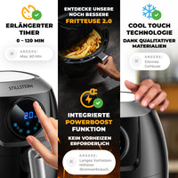 Heißluftfritteuse 5 L – digital, 1800 W, LED-Touch