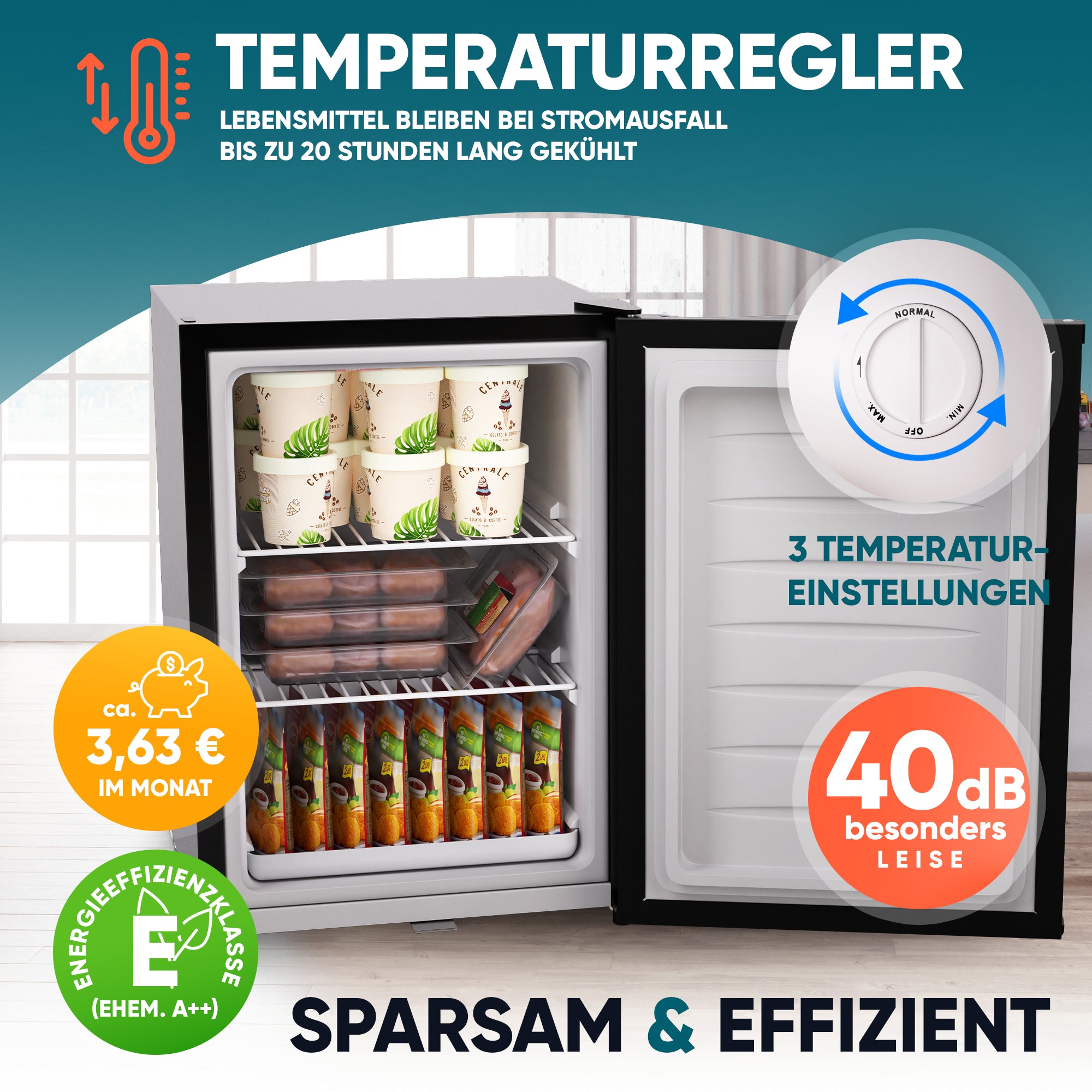 Mini-Gefrierschrank 42 L