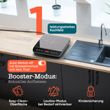 Induktionskochplatte 2100 W – 1 Zone, Timer, Touch