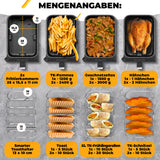 Heißluftfritteuse 8 L – Dual Zone, 2400 W, digital