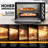 Mini-Backofen mit Umluft - Mechanisch 60 L