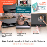 Doppel-Induktionskochfeld 3600 W – 2 Zonen, Timer, Touch