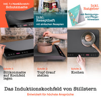 Doppel-Induktionskochfeld 3600 W – 2 Zonen, Timer, Touch