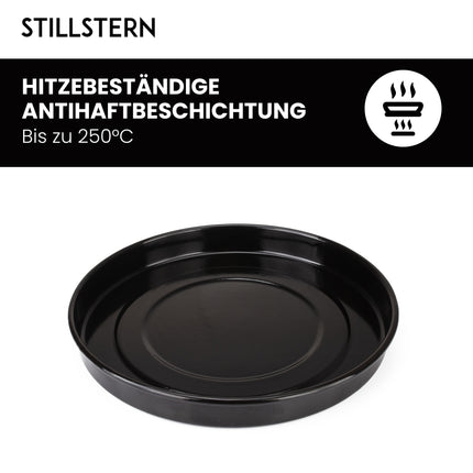 Stillstern Pizzablech rund Antihaftbeschichtet (24cm) für Minibacköfen und Öfen