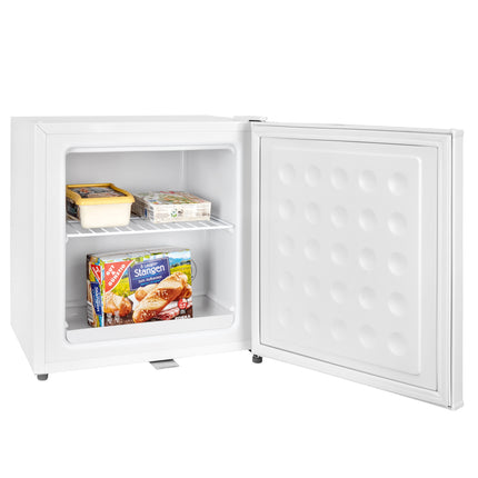 Stillstern Mini Gefrierschrank mit Schloss 31L, 4-Sterne-Gefrierraum mit Eiswürfelschale, geringer Energieverbrauch, wechselbarer Türanschlag, Gefrierbox, Mini Gefriertruhe, Gefrierschrank Klein