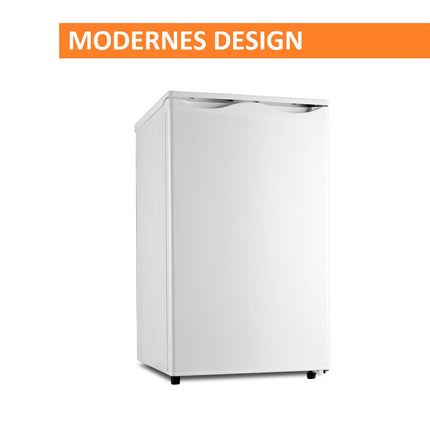 Stillstern Kühlschrank mit Gefrierfach E (88L) 4-Sterne-Gefrierfach und LED-Innenbeleuchtung, Abtauautomatik, Glasablagen, Gemüsefach, Türablagen